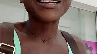 Nigerian Bitch Masturbates Mall Bathroom