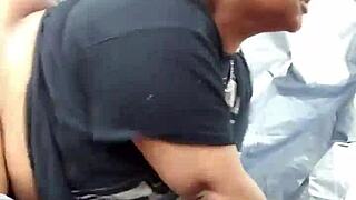 nerdy fat ass ebony pounded hard outside public park quickie