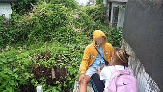 Pinay Student: Secret Cemetery Fuck with Teacher or Get Caught?