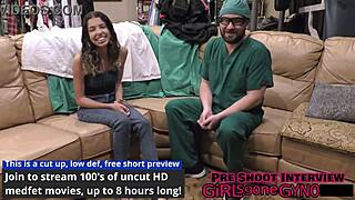 Perv Doctor Humiliates Tattooed Aria Nicole with Anal Fingering