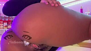 Ebony ms bulma briefs does squirting fucking cumshot show with big tits wet pussy in kitchen