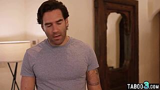 Massive titted exotic milf housewife Arabelle Raphael in taboo fuck with big cock blowjob