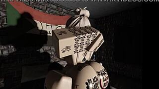 Roblox slut bounces cowgirl on thick cock begging for more