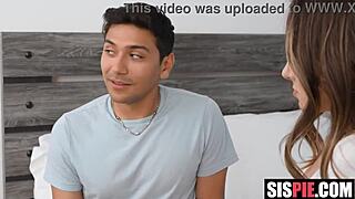 Shameless stepsis daisy fox tosses dildo begs stepbro max fucks petite pussy hard