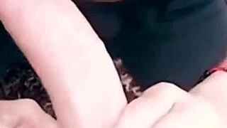 Petite latina bent over for stranger's outdoor doggystyle fuck