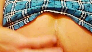 viewers point this hot anal tranny fingering her shemale ass