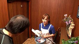 Hey maid, bend over for daddy's creampie quickie at work