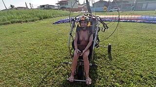Priscila Belini Big Tits Naked Masturbating Paramotor Flight