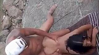 Angel Ferraz Fucked Anally by Bolt Jones on Nudist Beach