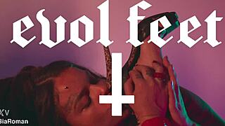 Marilou's feet get licked