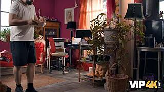 mature czech redhead in stockings tricks neighbor with shaved pussy and explosive orgasm