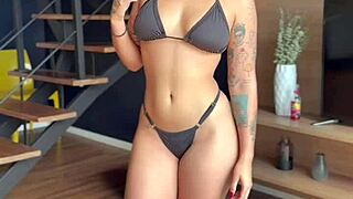 brazilian wife bikini tease for husband cheating thrill