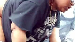 nerdy fat ass ebony pounded hard outside public park quickie