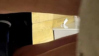 Husband bends wife over kitchen counter for deep pussy fuck