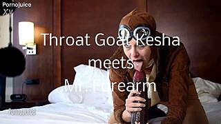 kesha looking vs mr forearm monster bbc, who wins throat goat battle?