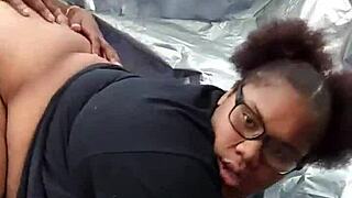 nerdy fat ass ebony pounded hard outside public park quickie