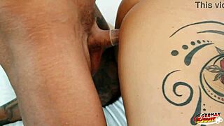 german nympho gina tomik gags on cock in sloppy pickup casting fuck