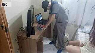 redhead uniform slut gets voyeur cum on ass talk