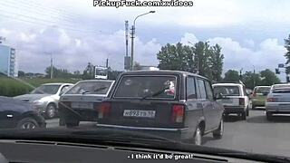 guy picks up horny young teen for public car outdoor sex reality fun