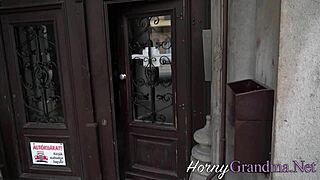 Redheaded Granny Sucks Cock Hard Before Facial Plowing!