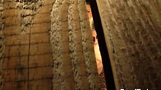 busty slave masturbates desperately in tight bondage