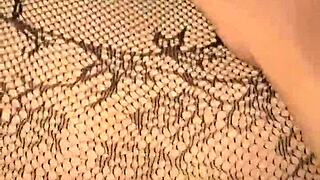 curvy latina bbw bends over doggystyle in lingerie for closeup cumshot pov