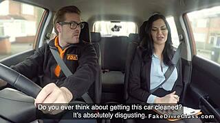 guy BANGS pierced MILF cunt examiner HARD in public car POV