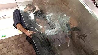 Romana's Shaved Pussy Pounded In Heeled Shower Fuck