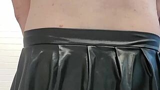 maid in pantyhose flashes pierced ass and huge tits