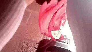 Tennis class upskirt reveals mexican latina's short skirt tease