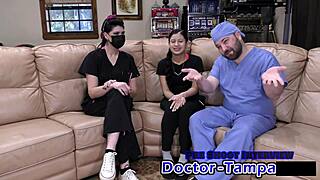 Dr Tampa Humiliates Bratty Latina Cheerleader Mya Backstage!