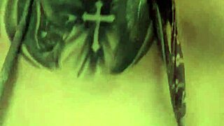 Wet Pussy Dripping Down Legs in Gym Workout Natural Tits Tease