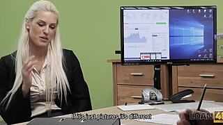 Loan4k Busty Blonde Blanche Fucks Agent for Cash in Office