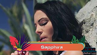 czech milf bombshell sapphira a undresses sensually ripping clothes for playboy centerfold