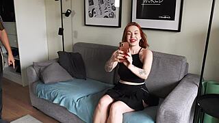 ever wonder why your pretty redhead girlfriend gets punished with garage doggystyle quickie?