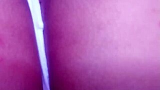 Wife Cheats with BBC Bull Creampie Thong Aside!