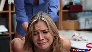 officer pounds sexy shop babe hard