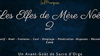 i love those naughty french elves squirting with dirty talk in noel fantasy