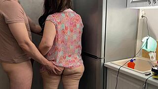 stepmom grabbed my cock right away shoved it in her fat ass homemade anal blowjob