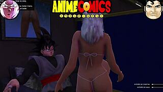 Goku Black Pounds Monster Prostitute Cocks Hard