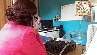 boss dominates curvy secretary with rough pussy pounding and mouth cumshot compilation