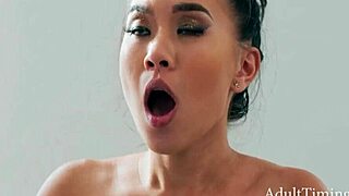 Sophia Locke Fingers and Licks Kimmy Kimm's Teen Pussy to Ease Breast Insecurity