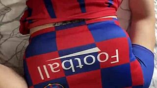 Hot Big Ass Cheerleader Anal Fucks Two Cocks in Threesome