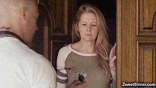 Ella Nova Spreads Wide, Drilled to Explosive Orgasms!