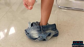 czech milf bombshell sapphira a undresses sensually ripping clothes for playboy centerfold