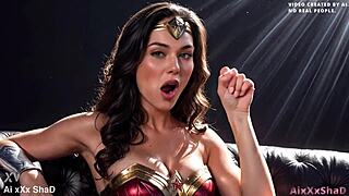 Wonder Woman Swallows Monster Cock Drains Balls 3D Creampie