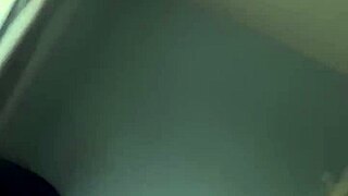 Blonde spreads shaved pussy wide by the window