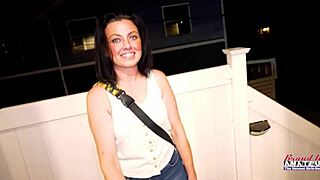 petite busty brunette phoenix rae deepthroats. she swallows massive cumshot after ass-to-mouth toys.