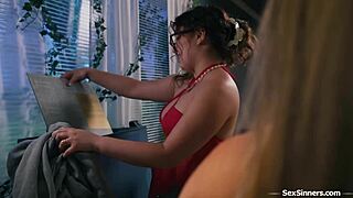 inlaws sneaking fucks while pounding the daughter-in-law's shaved pussy