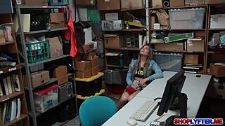 officer pounds sexy shop babe hard